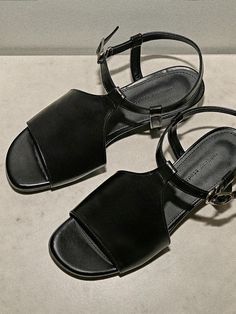 Composition : Cow LeatherColor : Black_1.18 in.Country of Origin : Korea Sandals Black, Black Sandals, Women's Shoes Sandals, Sandals Heels, Shoes Sandals, Cow, Composition, Women Shoes, Sandals