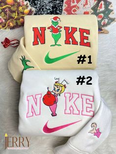 two personalized items are sitting on top of each other, one has a name and the other has an image of a cartoon character