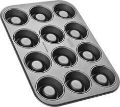 a muffin pan with nine cupcakes in it