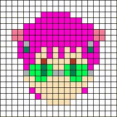 a cross stitch pattern with an image of a cupcake in pink, green and yellow