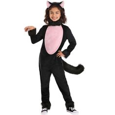 Embrace the enchantment of Halloween with our Kid's Big Tailed Black Cat Costume. Inspired by the mysterious and playful nature of black cats, this charming ensemble allows your little one to transform into a sleek and elegant feline friend. Crafted with meticulous attention to detail, the costume features a design that captures the essence of a black cat, ensuring a striking and unforgettable look.Tailored specifically for kids, this costume is designed for comfort and ease of wear, ensuring a Snow Leopard Costume, Cat Costume Kids, Black Cat Costume, Cat Jumpsuit, Cat Ears And Tail, Leopard Costume, Quick Costumes, Black Cat Costumes, 2024 Halloween