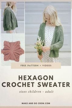 Discover the ultimate free hexagon cardigan crochet pattern on Make and Do Crew! This detailed tutorial and pattern includes step by step instructions and a video tutorial to help you create a stylish and oversized sweater for your baby or kids. With its unique hexagon motif and trendy design, this cardigan is perfect for the fall season. Visit our blog for more cardigans for kids today!