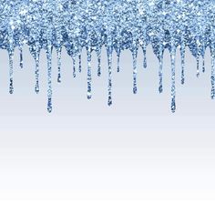 blue water dripping down from the side of a white wall with lots of ice on it