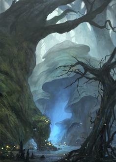 an image of a fantasy forest scene