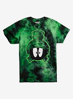 Tweety Cake, Looney Tunes Marvin The Martian, La Baby, Marvin The Martian, Shirt Tie, Insta Videos, Green T Shirt, Green Tshirt, Tie Dye T Shirts