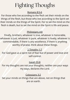 Bible verses that offer guidance on fighting intrusive and evil thoughts. These verses can encourage you to seek God's strength and protection, to turn to prayer and faith for comfort, and to focus on positive and uplifting thoughts. The overall message of the picture is one of hope, courage, and the power of faith in overcoming negative and harmful thoughts. It serves as a reminder for us to trust in God's plan and to rely on His word for guidance in times of spiritual warfare. Devotion Bible Verse, Verses Of Protection, Bible Verses For Spiritual Warfare Prayer, Bible Verse For Negative Thoughts, Bible Verse On Faith Trust God, Prayer Against Intrusive Thought, Bible Verses For Negative Thoughts, Bible Verse For Faith Encouragement, Study Bible Verse