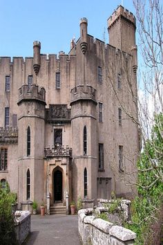 an old castle like building with lots of windows