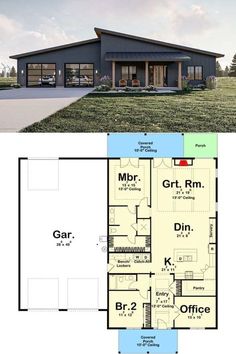 the floor plan for this modern house is very large and has lots of space to put in