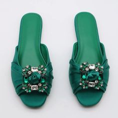 Size 9 New Without Tags Nwot Smoke Free, Pet Hair Free Home More Questions? Leave In Comments Below. Party Flats, Foldable Ballet Flats, Beach Wedding Sandals, Bow Slides, Cinderella Shoes, Summer Wedding Inspiration, Rhinestone Flats, Womens Shoe, Beautiful Sandals