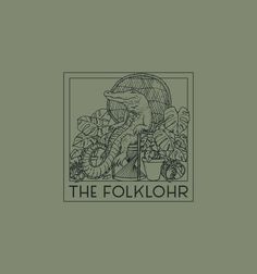 the folklorr logo with an elephant and potted plants in front of it