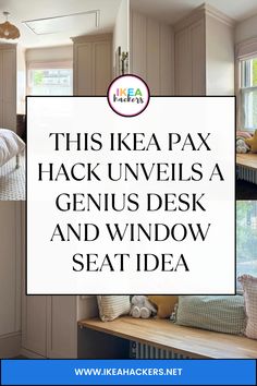 this ikea pax hack unveils a genius desk and window seat idea