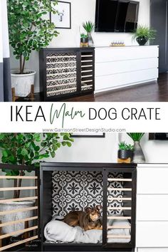 an ikea dog crate is shown with the words ikea your dog crate above it