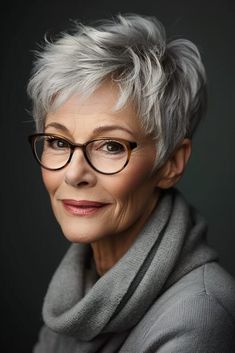 Spikey Short Hair, Grey Hair Journey, Short White Hair, Short Spiked Hair, Shaggy Short Hair, Stylish Short Haircuts, Hairstyles For Women Over 60