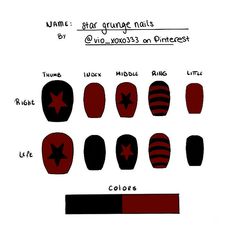 Nail Ideas For Tomboys, Nail Ideas Goth Short, Short Grunge Nail Designs, Easy Goth Nail Designs, Emo Nail Inspiration, Nail Art Designs Grunge, Simple Goth Nail Ideas, Short Alt Nail Ideas, Simple Grunge Nails Short