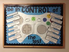 a bulletin board with instructions on how to be in control of the tooth and other things