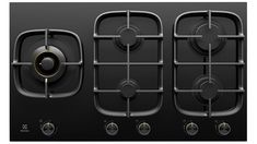 Electrolux 900mm UltimateTaste 900 5 Burner Black Ceramic Glass Gas Cooktop | Harvey Norman