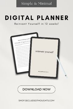 the simple and minimal digital planner