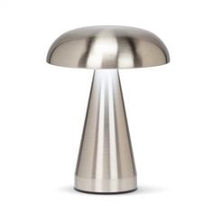 an image of a modern table lamp on a white background in the style of mushroom