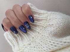 Zodiac Nails Aquarius, Acrylic Almond Shaped Nails, Zodiac Nail Designs