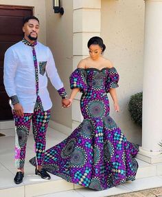 Here's a stunning matching set for you to rock with Your spouse...such a beautiful piece that can go a long way in spicing up your love with your spouse. Its made of 100% African print and suitable for thanksgiving, anniversary, engagement, wedding. This outfit is complete handmade and fully customisable to your taste and also available in other prints. You can provide your measurements or choose from Our size chart(very accurate) MEASUREMENT REQUIRED (Female) -Bust -Waist -Hips -Height (Male) - Ankara Couple Outfit, Prom Couples Outfits, African Print Outfits, African Couple, Couples African Outfits, Daughter Fashion, Anniversary Outfit, African Wedding Attire, Afrocentric Fashion