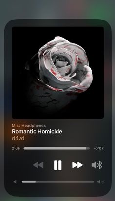 an mp3 player with the title romantic homiidde on it's screen