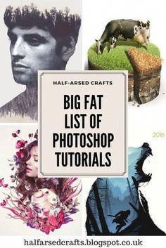 Big Fat List of Photoshop Tutorials #PhotoshopTutorialSurreal Photoshop Learning, Beginner Photoshop, Easy Photoshop Tutorials, Photoshop Techniques, Photoshop Artwork, Ppt Design