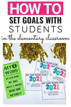 how to set goals with students in the elementary classroom for new year's eve