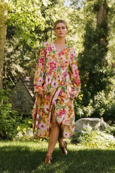 Celine Floral Wrap Dress Floral Wrap Dress With Jacket, Floral Wrap Dress Midi, Luxury Floral Print Maxi Wrap Dress, Luxury Floral Print Chic Wrap Dress, Luxury Fitted Floral Print Wrap Dress, Patterned Floral Print V-neck Boho Dress, Boden Wrap Dress, Feminine Floral Print V-neck Wrap Dress, Multicolor Floral Print V-neck Boho Dress