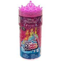 disney princess royal color reveal scented candle with pink frosting on the front and bottom