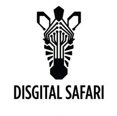 the logo for digital safari, which is designed to look like a zebra's head