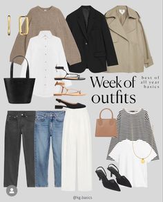 All Year Basics, Fila Outfit, Men's Capsule Wardrobe, Week Of Outfits, Fall Winter Capsule Wardrobe, Spring Summer Capsule Wardrobe, Capsule Wardrobe Work, Outfit Plan, Winter Capsule Wardrobe