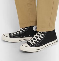 CONVERSE 1970S CHUCK TAYLOR ALL STAR CANVAS HIGH. #converse #shoes Converse Collection, Converse 1970s, Eastpak Backpack, Oliver Spencer, Glass Slippers, Comme Des Garcons Shirt, Youth Culture