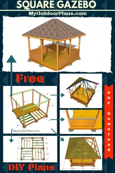 the instructions for how to build a small gazebo