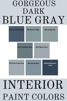 an advertisement for the blue gray paint color scheme, which includes different shades and colors