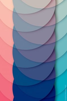 an abstract background with many different colored circles in the shape of a rainbow, blue and pink