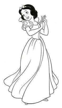 snow white from disney's princess coloring page with her dress and tiara in the background