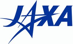 the logo for jaxa is shown in blue and white, on a white background