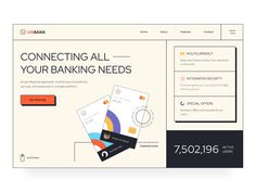 the homepage for an electronic banking company, which has been designed to look like it is