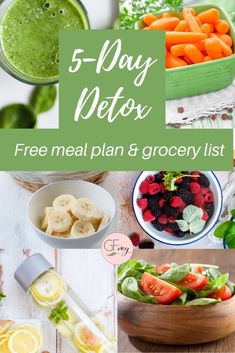 1200 Calorie Diet Meal Plans, 5 Day Detox, Vegan Detox, Meal Plan Grocery List, Vegetarian Meal Plan, Cleanse Diet, Clean Eating Meal Plan, Nourishing Foods