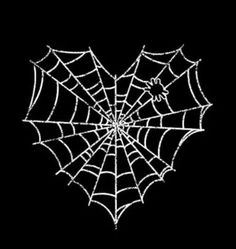 a spider web on a black background with the word love written in white letters and an image of a spider's web