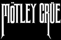 the logo for motley crue's band, which is featured in black and white