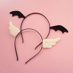 Kawaii Shop - Japanese Fashion | Plushies | FREE Worldwide Shipping Kawaii Hats, Cute Hairbands, Wing Hair Clips, Angel Headband, Angel Wings Hair, Angel Y Diablo, Angel Accessories, Black Devil, Kawaii Outfits