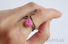 Peony ring Pink flower floral ring Peony jewelry Wire wrapped ring Polymer clay flower Rose ring light ring Pink ring Peony Flower Gift ring ONLY FOR ORDER  To make a ring similar to this I need 1-2 weeks to work. +delivery time (about 1-3 weeks)   Peony ring, adjustable flower ring      (size may regulate between 6-10 USA) Base of the ring is copper wire. Flower made of polymer clay. Ring is finished with a beautiful turquoise patina. Your ring will arrive attractively packaged in a paper gift Peony Jewelry, Peony Ring, Ring Polymer Clay, Clay Ring, Polymer Clay Ring, Wire Wrapped Ring, Floral Ring, Labradorite Crystal, Polymer Clay Necklace