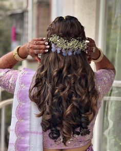 Layer Haircut, Engagement Hairstyles, Traditional Hairstyle, Bridal Hair Buns, Open Hairstyles, Long Hair Wedding Styles