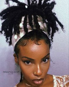 Obsessed with this look! #headwrap #headwrapstyles #locstyles #locs Turban Style Black Women With Locs, Loc Edges, Female Dreads Hairstyles, Short Dreadlocks Styles, Headwrap Hairstyles, Loc Inspiration, 2023 Mood, Loc Hairstyles, Big Box Braids Hairstyles