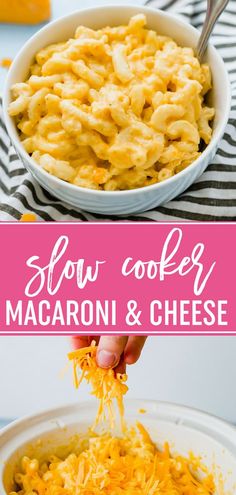 this slow cooke macaroni and cheese recipe is so easy to make