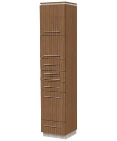 a tall wooden cabinet with five drawers