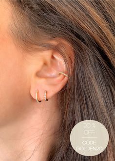 Ear Piercing Helix Hoop, Helix Gold Earrings, Gold Hoop Helix Piercing, Doppel Helix Piercing, Ear Candy Gold, Minimalist Accessories Jewellery, Best Diamond Rings