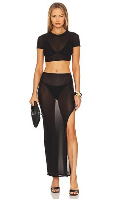 Swimsuit Styles, Swimsuit Fashion, Black Crop Tops, Mesh Fabric, Maxi Skirt, Top Brands, Crop Top, Hand Wash, Mesh