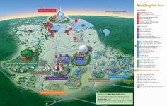 an overview map of the theme park at disney world